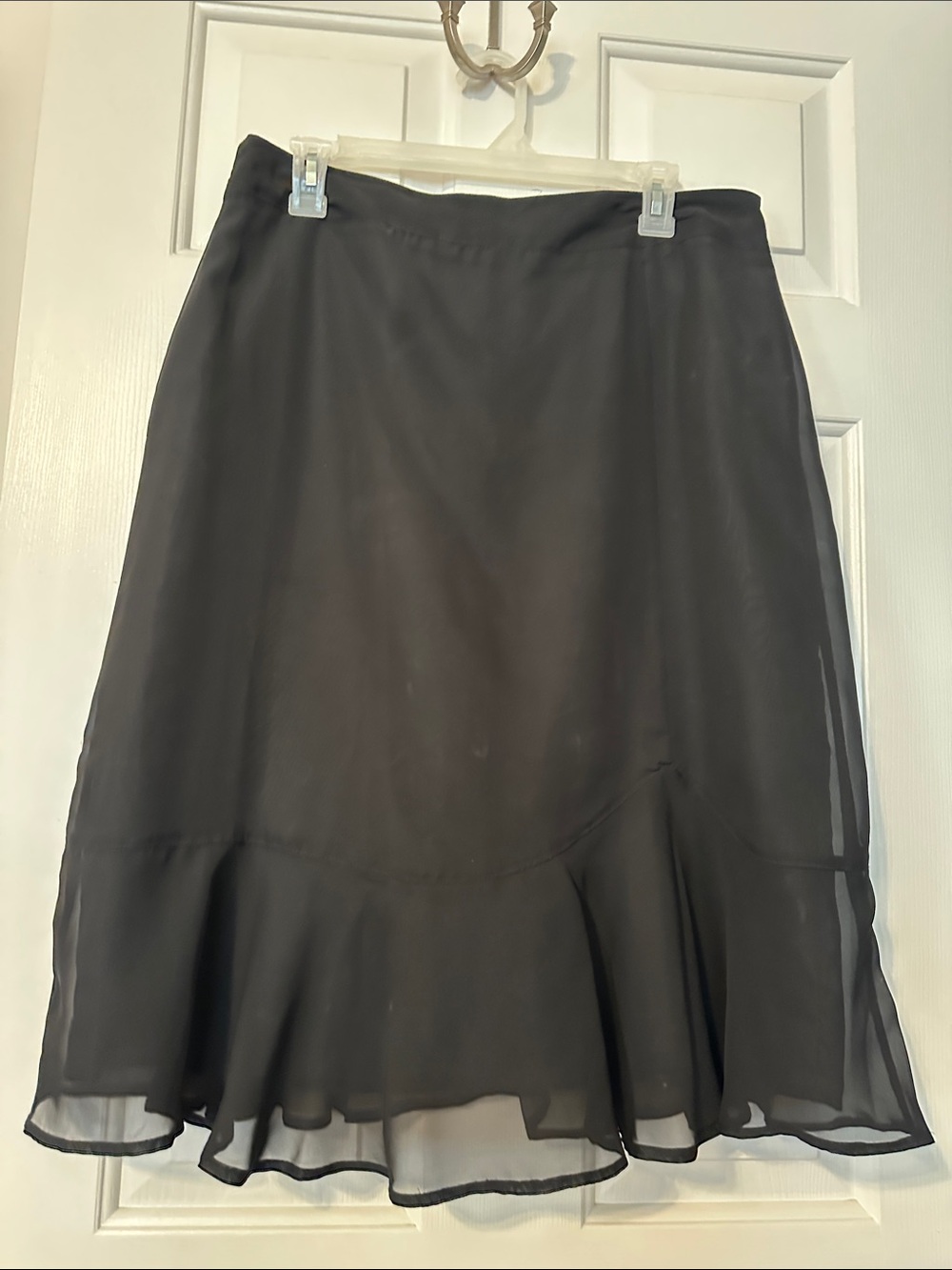 Russell Kemp Black Chiffon Circle Skirt